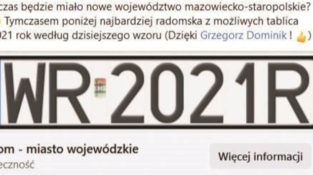 tablica rejestracyjna widoczna na zrzucie ekranu