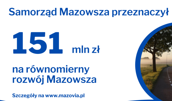 Informacjja o kwocie, z prawej strony fragment pejzażu