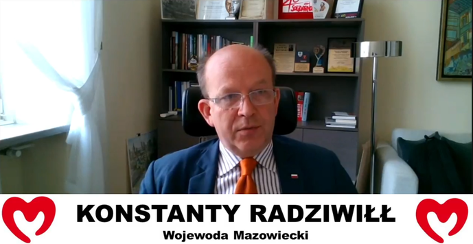 przemawia Konstanty Radziwiłł, wojewoda mazowiecki