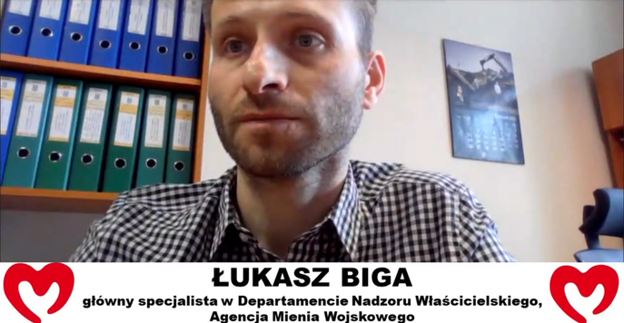 przemawia Łukasz Biga, Agencja Mienia Wojskowego