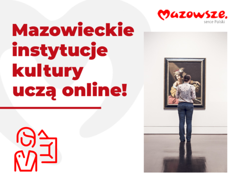 infografika przedstawiająca osobę w muzeum