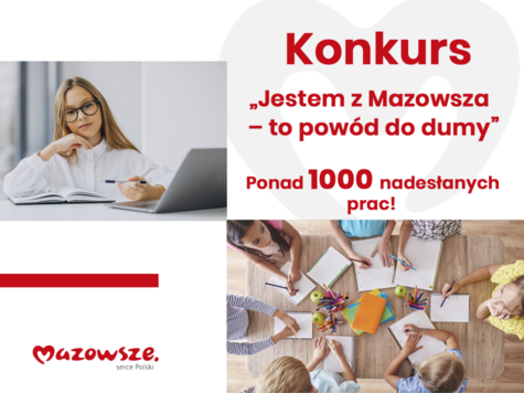 infografika, pierwsze zdjęcie dziewczyna z komputerem, drugie zdjęcie dzieci piszą i rysują