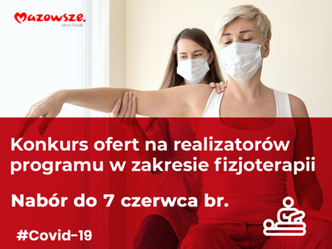 Grafika, na zdjęciu dwie kobiety w maseczkach