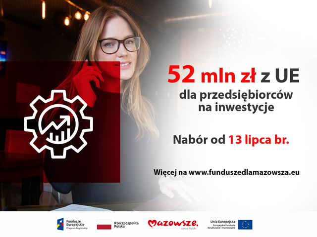 Plakat informujący o kwocie przeznaczonej dla beneficjentów konkursu i terminie składania wniosków