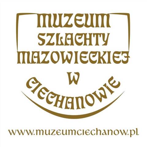 Logotyp Muzeum Szlachty Mazowieckiej w Ciechanowie, nazwa wpisana w ramy tarczy