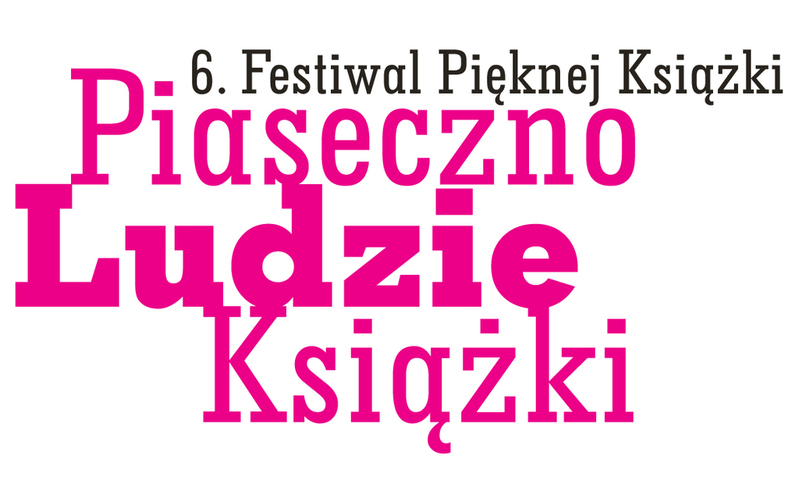 Banner zawierający umieszczony rzędami napis 6.Festiwal Pięknej Książki w Piasecznie