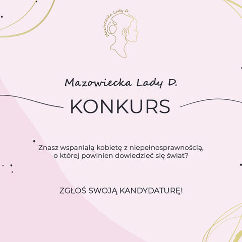 Grafika promująca konkurs mazowiecka Lady D.