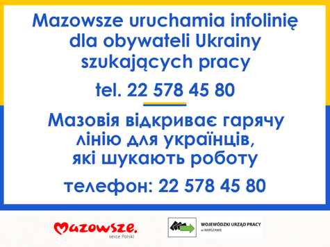 Mazowsze uruchamia infolinię dla obywateli szukających pracy