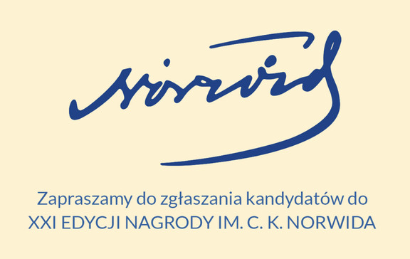 Grafika promująca nagrody im. C. K. Norwida