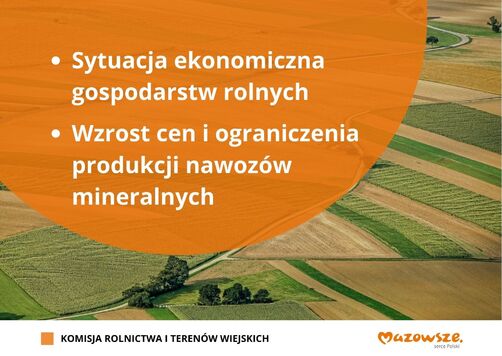 Pierwsza infografika przedstawiająca tematy poruszane przez komisję rolnictwa 