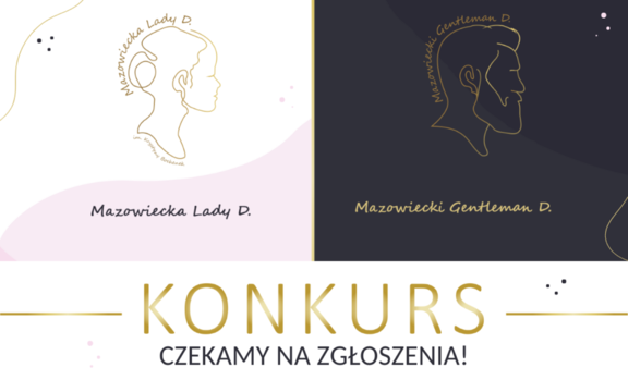 grafika przedstawiająca kontury twarzy kobiety i mężczyzny oraz tekst zachęcający do głosowania