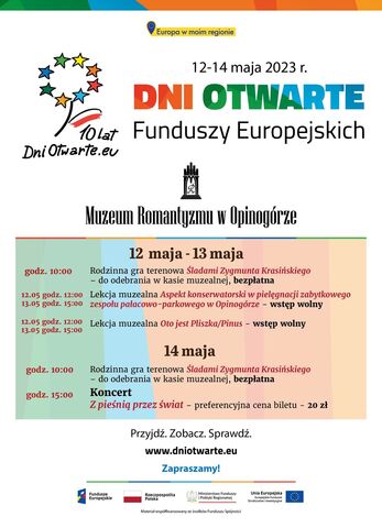 Plakat zapraszający na Dni Otwarte