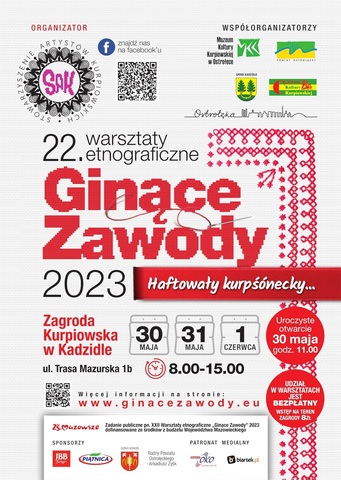 22 warsztaty etnograficzne Ginace Zawody - plakat