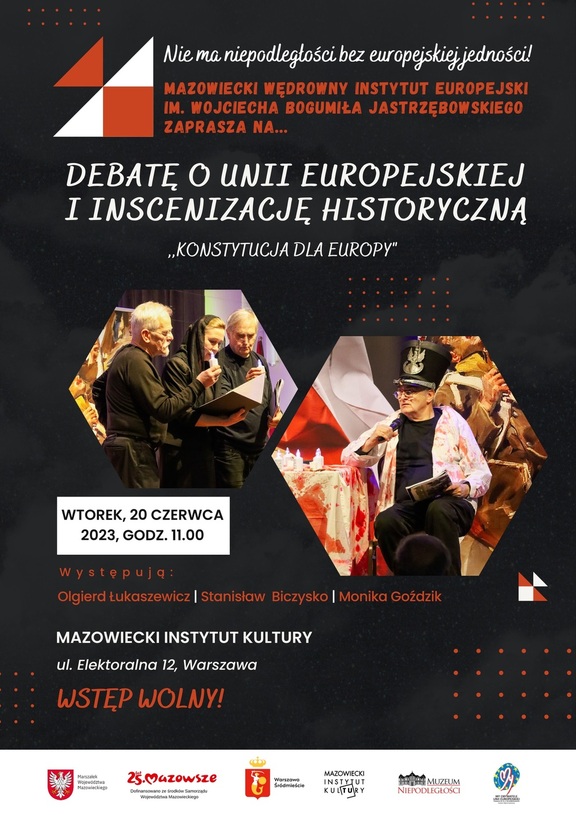 Mazowiecki Wędrowny Instytut Europejski im. Wojciecha Bogumiła Jastrzębowskiego - plakat