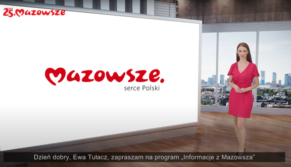 Kadr z programu widać prezenterkę