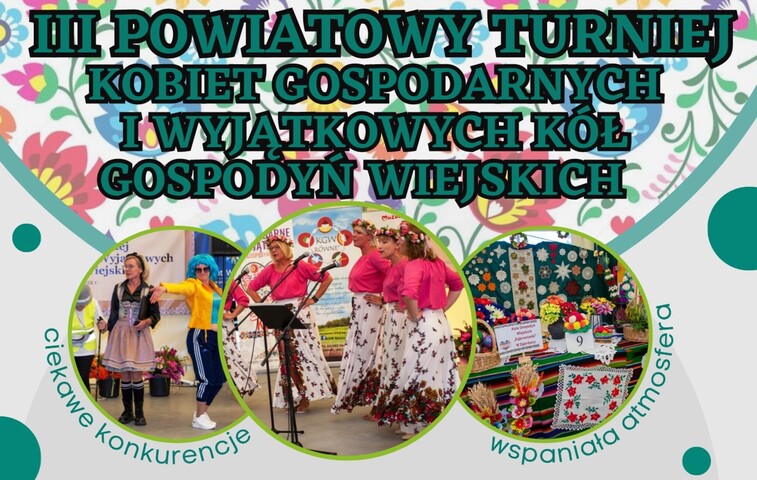 plakat promujący turniej kół gospodyń wiejskich