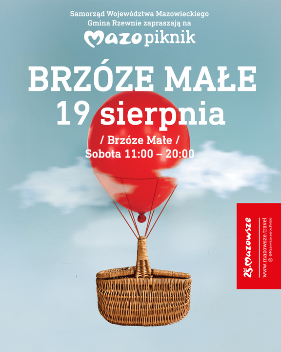 Zaproszenie na Mazopiknik w miejscowości Brzóze Małe grafika