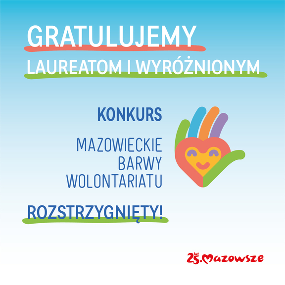 Baner z informacją o rozstrzygnięciu konkursu