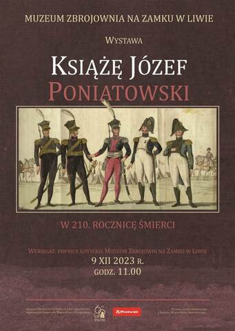 Plakat promujący wystawę "Książę Józef Poniatowski"