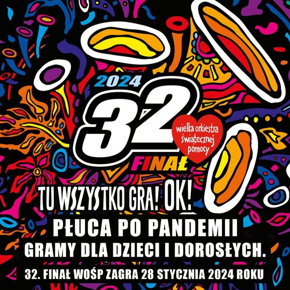 Grafika dotycząca 32. finału Wielkiej Orkiestry Świątecznej Pomocy