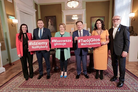 Do udziału w wyborach zachęcają: Anna Brzezińska, Marcin Podsędek, Katarzyna Bosacka, Adam Struzik, Alicja Węgorzewska, Andrzej Seweryn