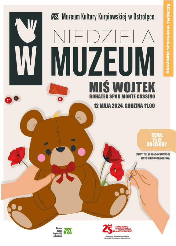 Zaproszenie - Niedziela w Muzeum. Miś Wojtek