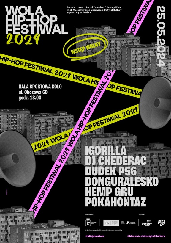 Plakat WOLA HIP-HOP FESTIWAL 2024