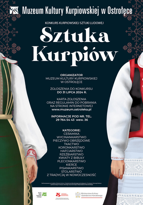 Plakat - Konkurs Kurpiowskiej Sztuki Ludowej Sztuka Kurpiów