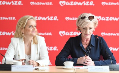 Wioletta Krzyżanowska oraz Urszula Woźniak podczas obrad zespołu roboczego ds. oświaty