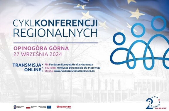 Plakat na konferencje regionalną w Opinogórze