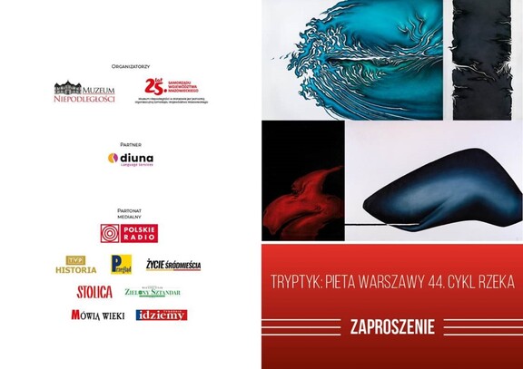 Tryptyk Pieta Warszawy Grafika promująca wydarzenie 44. Cykl Rzeka