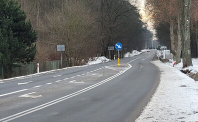 Odcinek drogi wojewódzkiej nr 577.