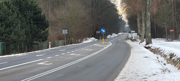 Odcinek drogi wojewódzkiej nr 577.