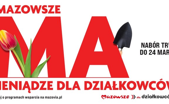 grafika promująca program Mazowsze dla działkowców