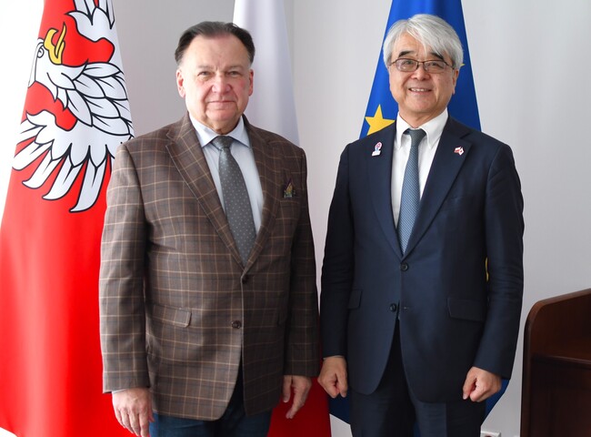 Marszałek Adam Struzik i Ambasador Japonii Akira Kono
