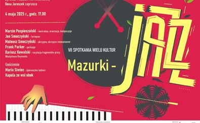 Plakat mazurki - jazz zaproszenie