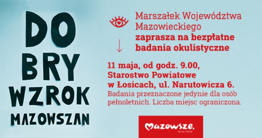 Baner "Dobry wzrok Mazowszan"