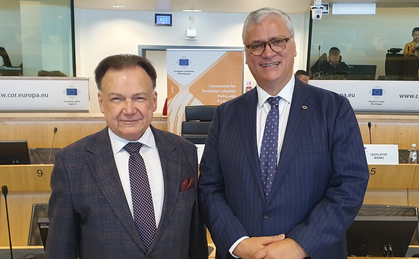 Adam Struzik z przewodniczącym Komisji COTER, Vasco Alves Cordeiro
