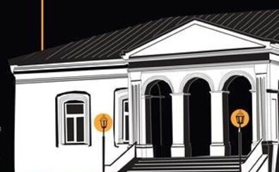 grafika przedstawiająca budynek muzeum