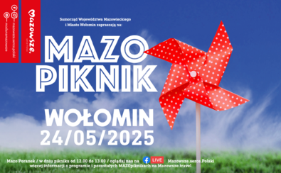 Plakat promujący wydarzenie: nazwa oraz miejsce i data imprezy; wszystko na tle nieba z niewielkimi obłoczkami. Na dole plakatu – trawa.