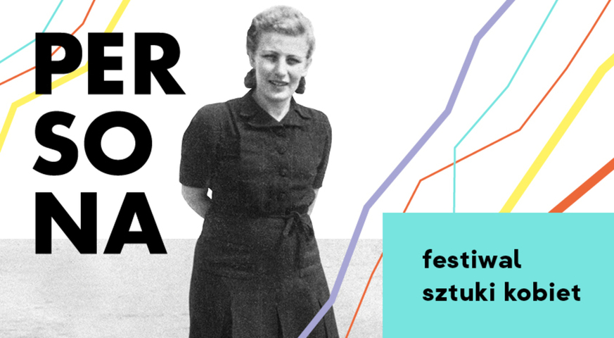 Plakat promujący wydarzenie: fotografia przedstawiająca stojącą Jadwigę Stańczakową oraz nazwa festiwalu.