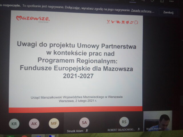 Widok na główną stronę prezentacji